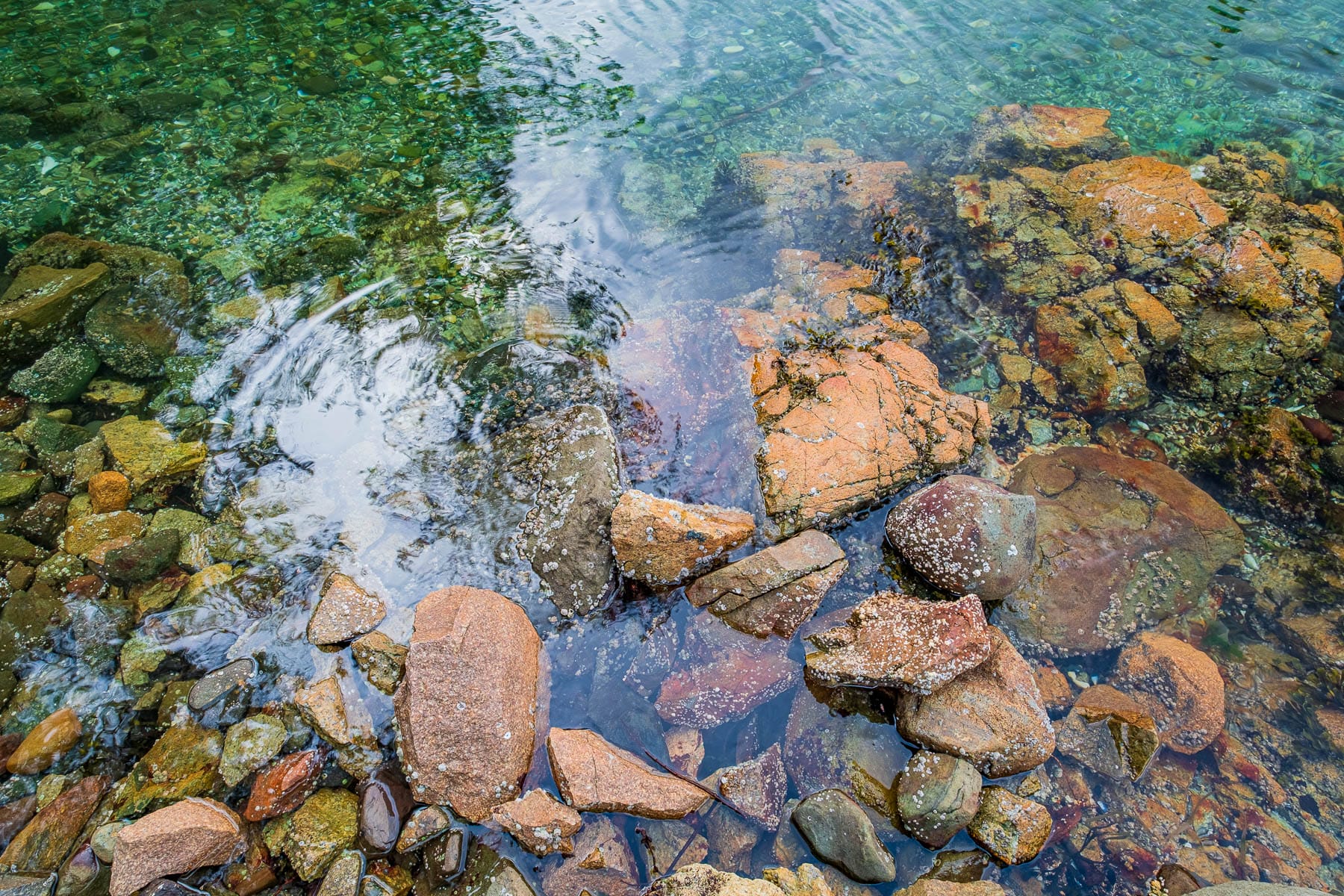 Rocks in water